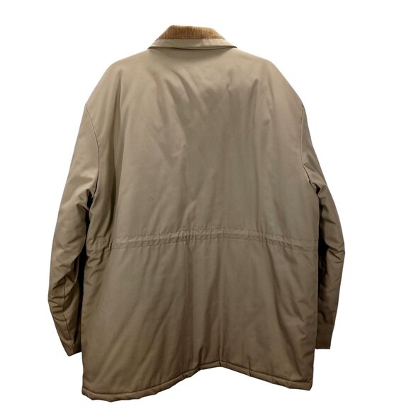 Tan Chore Jacket Corduroy Collar Work Coat Barn Utilitarian Mens Size 52R XXL - Picture 3 of 10